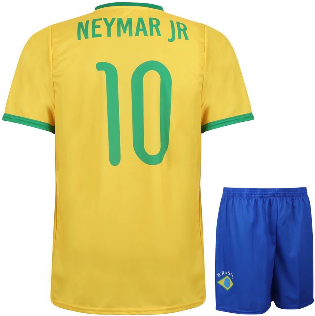 Neymar Brazilie Voetbaltenue - Voetbal Tenue Kinderen - Shirt en Broekje - Jongens en Meisjes - Volwassenen - Heren en Dames - Maat 128