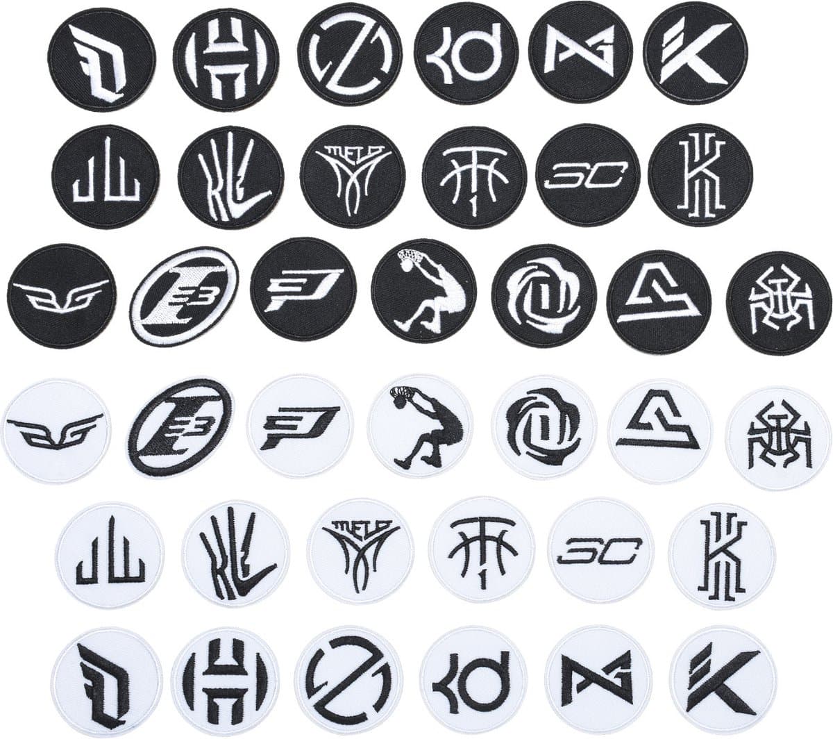 NBA-Basketballogo Series - 38 delige set -stof & strijk applicatie