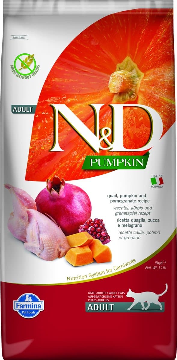 Farmina N&D Pompoen Gestuiste Kattenvoer Kwail 5 kg