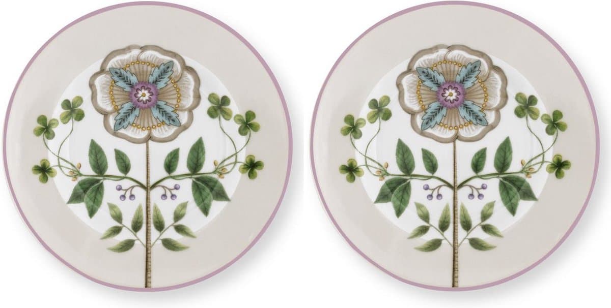 Pip Studio - Petit Four Lily&Lotus - Vaatwasserbestendig - Set van 2 - Bloem