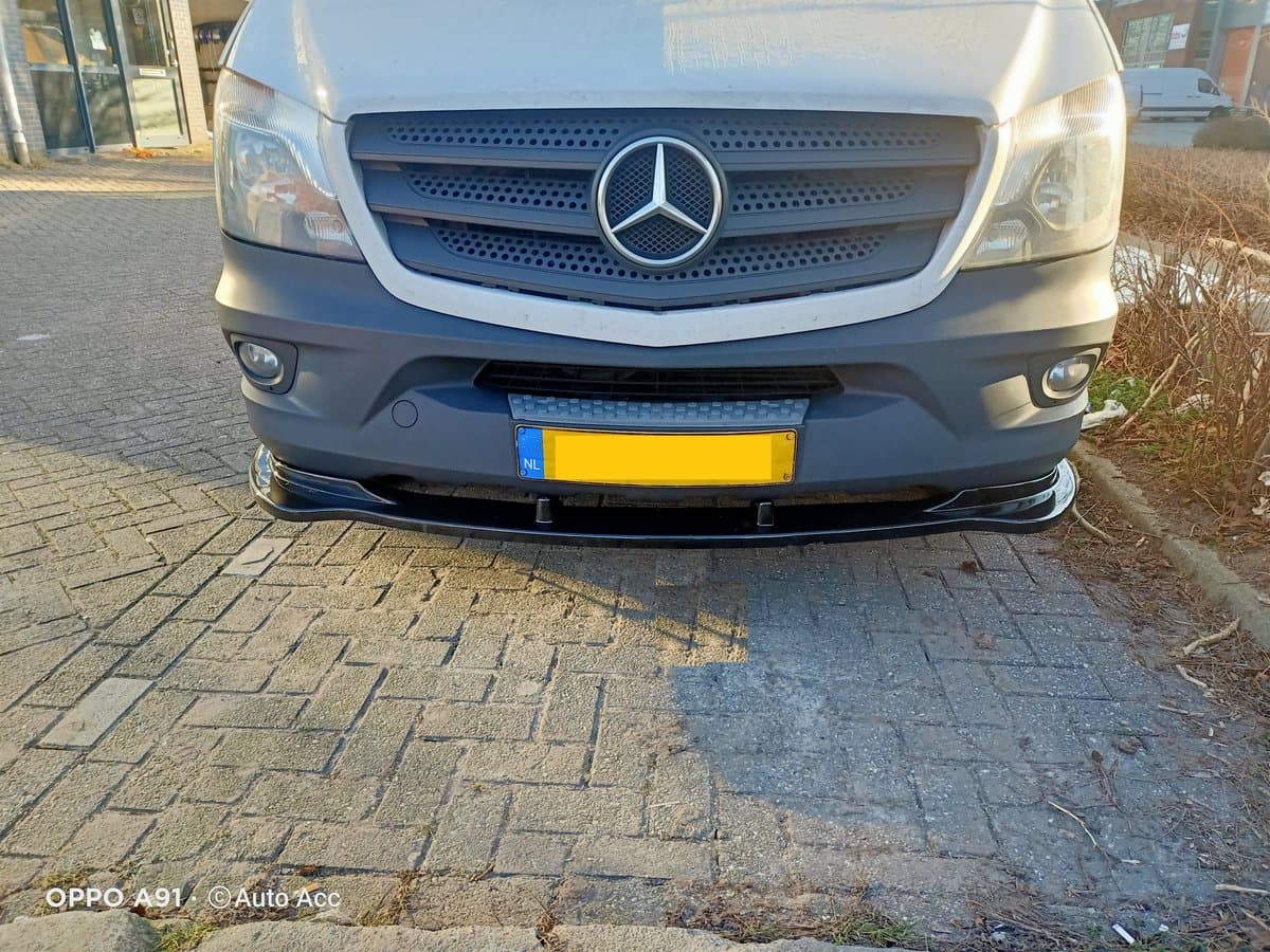 Sprinter Mercedes Spoiler 2014-2018 - onderlip frontspoiler - hoogglans zwart