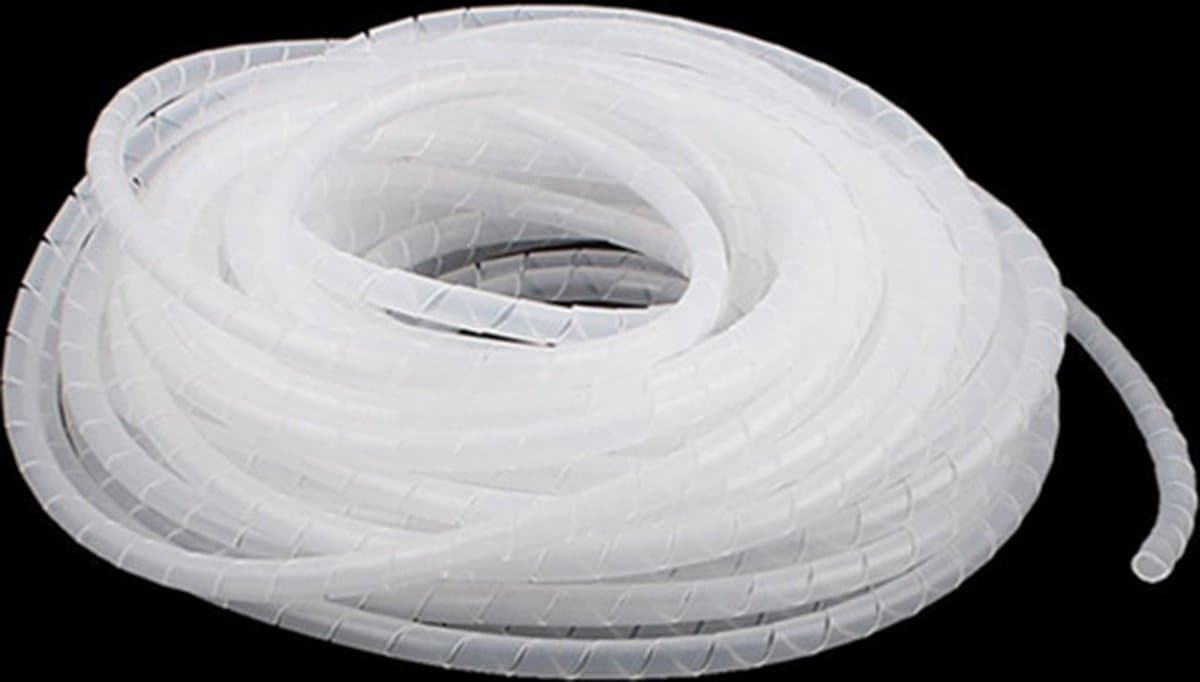 Flexibele Spiraal Kabelslang 20mm Wit 3 Meter Lang