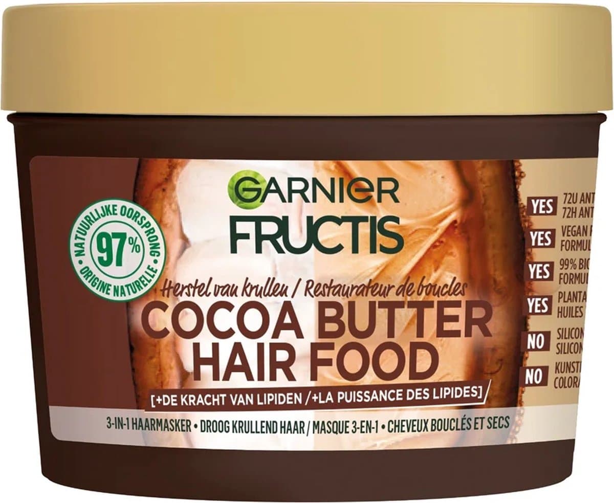 Fructis Hair Food 400 ml Haarmasker Cocoa butter