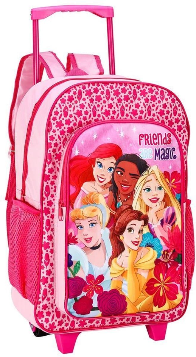 PRINCESS Roze Trolley Rugzak Vakantie School Tas Logeren 6-12 Jaar