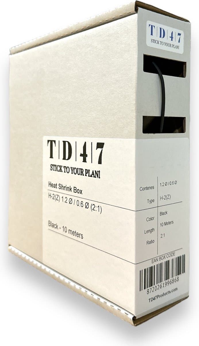 TD47 Krimpkous Box H-2(Z) 9.5Ø / 4.8Ø 5m - Zwart