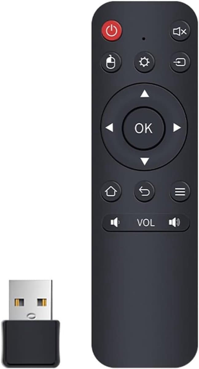 Draadloze Afstandsbediening - Air Mouse - Smart TV Bediening - Plug and Play - Niet van toepassing - Zwart