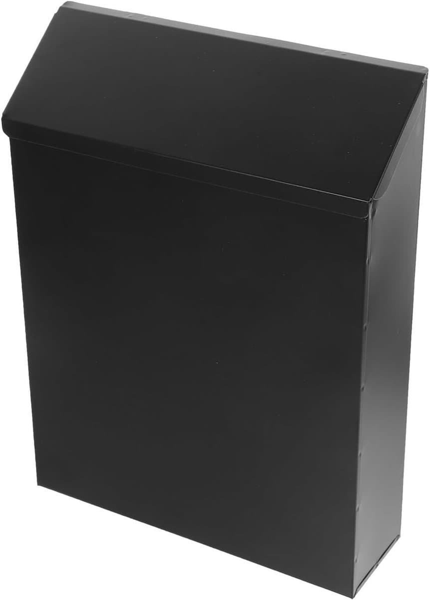 Brievenbus met slot - Wandmontage brievenbus - Post ontvangen - Grote inhoud - 296 cm - Zwart