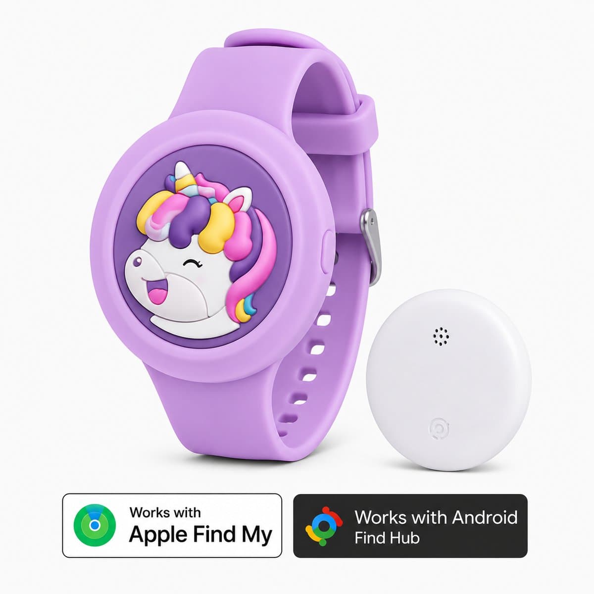 Kinder horloge - GPS armband - Werkt met Apple Find My - Waterdicht - Armband inclusief tracker - Met Geluidssignaal