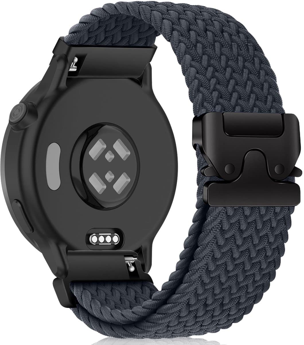 SolidKeus - Nylon Armband voor Smartwatch met Magnetische Sluiting - Donkergrijs