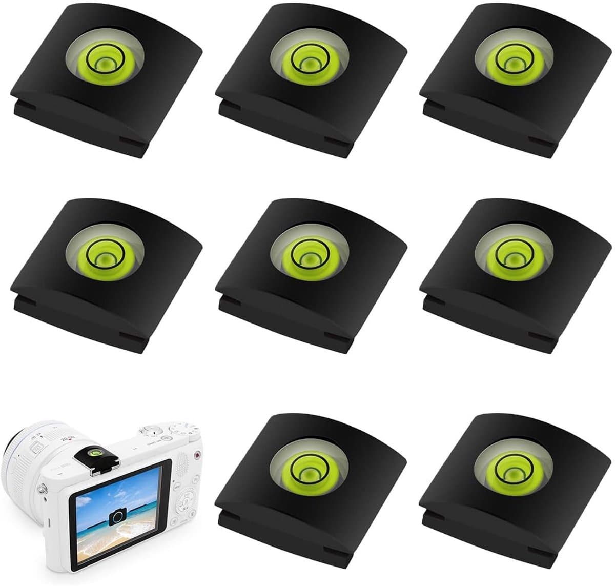 Dailygoods - Flitsschoenhoezen met Waterpas voor DSLR-camera's - 8 Stuks