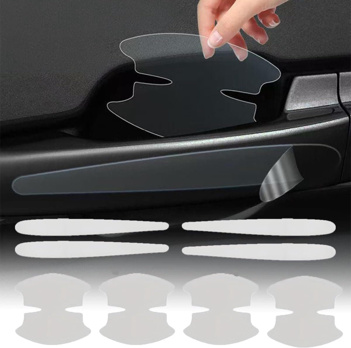 Beschermfolie Deurklink - Lakbescherming Auto - Voertuig Beschermen - Perfecte Pasvorm - 8 Stuks - Transparant