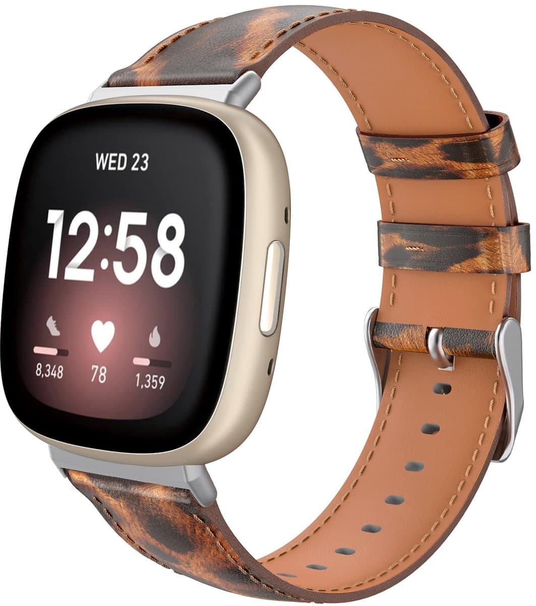 Elzusha - Leren Vervangband voor Fitbit Versa 3/4 en Sense