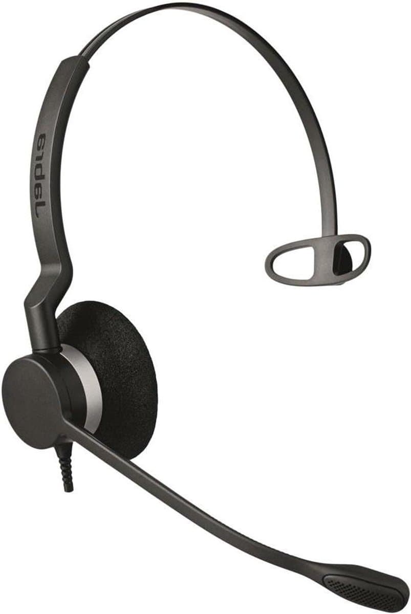 Mono Headset - Bedrade Headset - Bellen - Noise Cancelling Microfoon - 54 g - Zwart