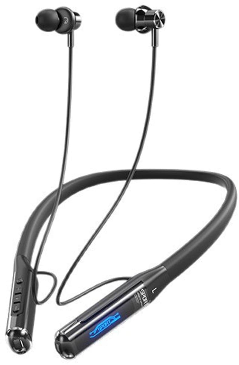 KINSI - Bluetooth Nekband Koptelefoon - 1800 mAh - Bluetooth 5.4 - LED Batterijdisplay - ENC Ruisonderdrukking - USB-C