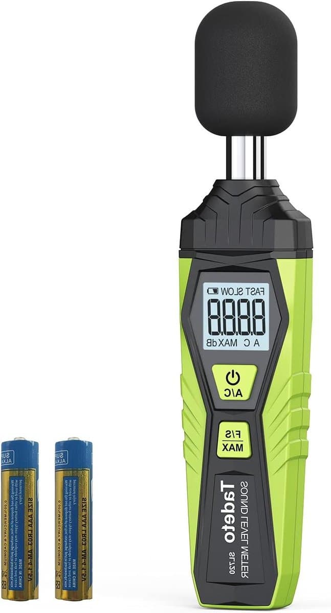 Geluidsniveaumeter - Decibelmeter Geluidsmeter - Omgevingsgeluid Meten - A/C Gewogen Meting - 30-130 dB - Groen