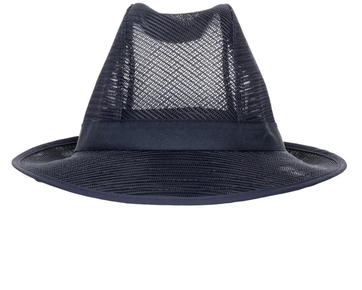 Whites hoed blauw met haarnet (maat L)