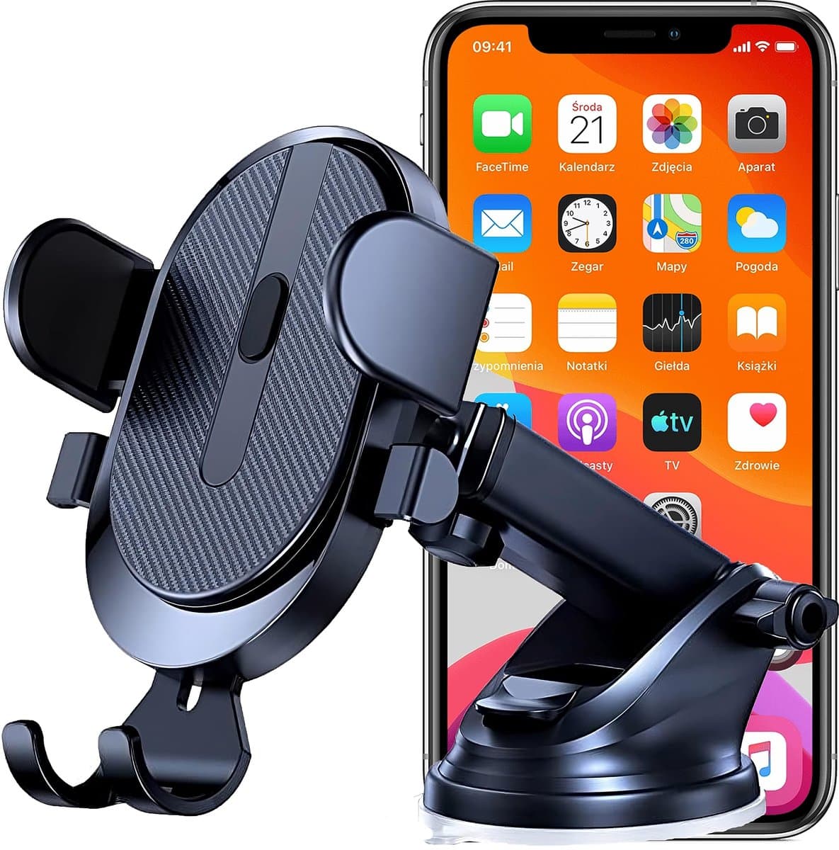 Dailygoods- Autotelefoonhouder met zuignap - Telefoonhouder voor dashboard - Universele telefoonhouder - Geschikt voor alle smartphones - Duurzaam en betrouwbaar - Innovatief ontwerp