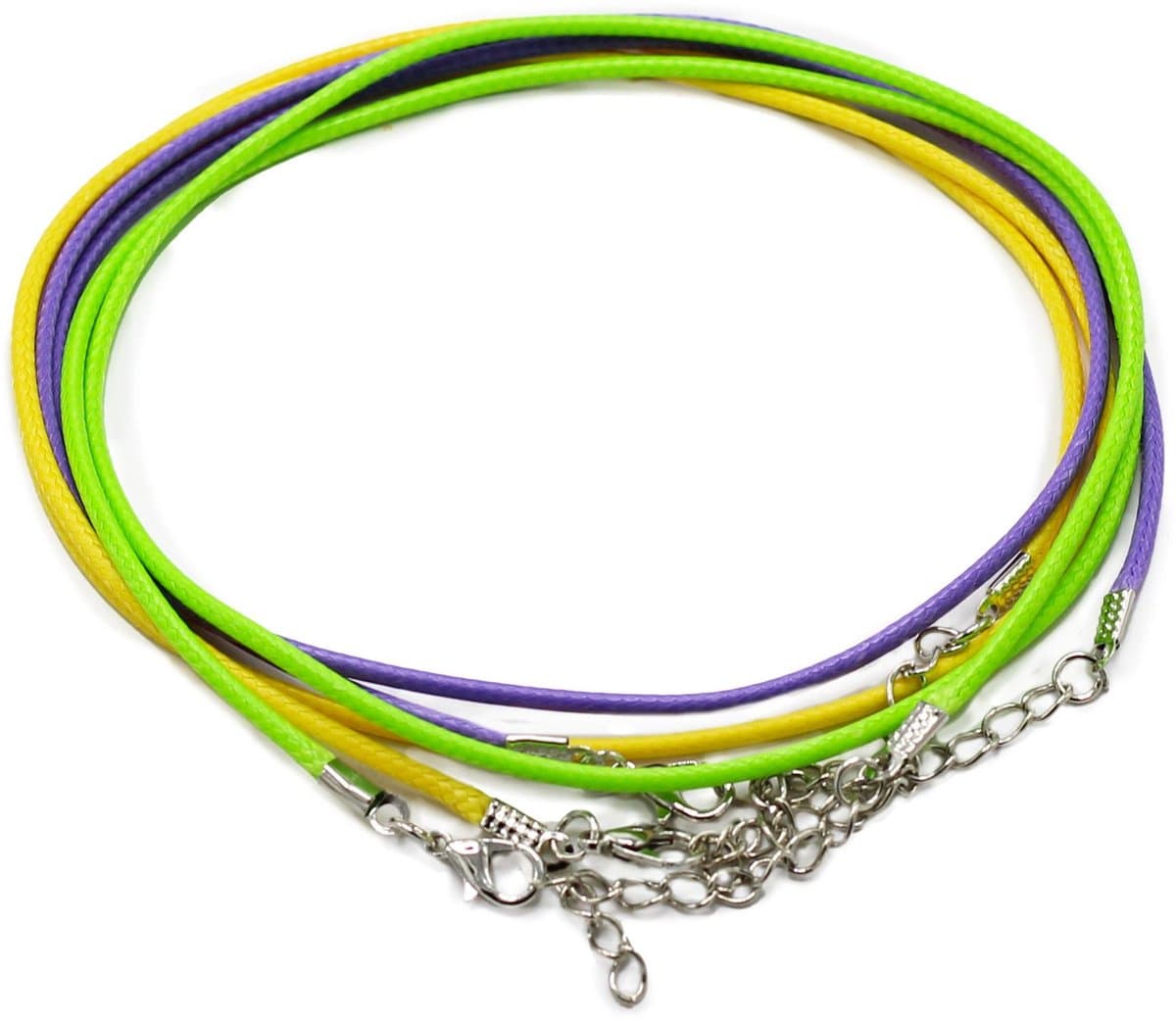 Packs Waxed Pendant Cords - 2mm x 55cm - Assorted - Assorted (10 colours)