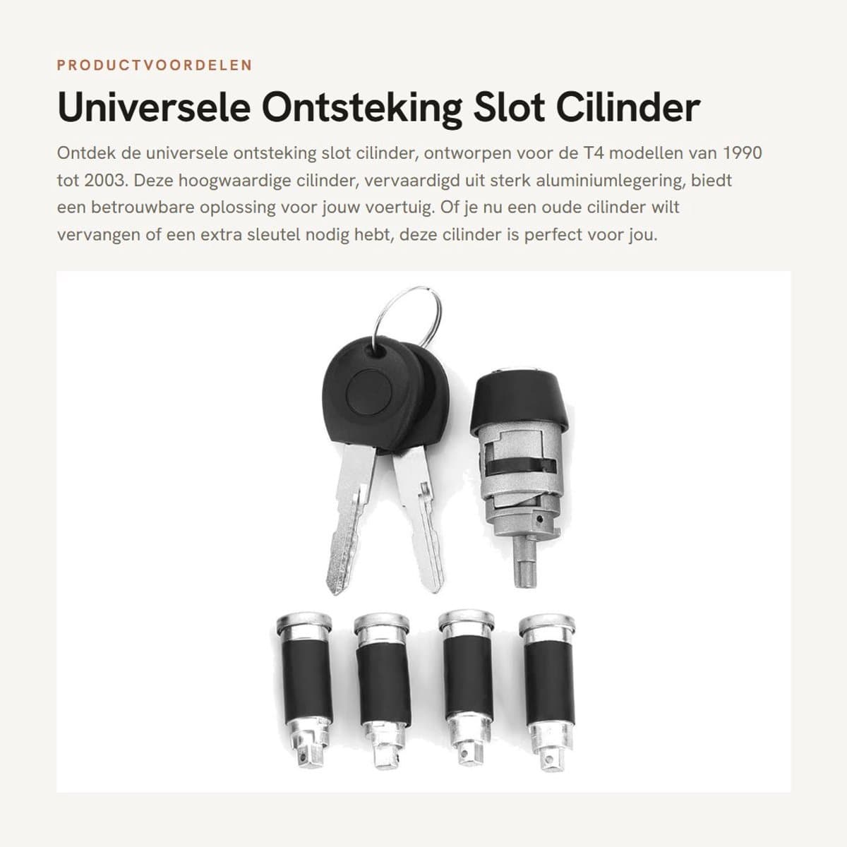 Dailygoods- Ontstekingsslot Hoogwaardige Aluminiumlegering - Universeel Ontstekingsslot - Sleutel - Duurzaam - Robuust - Corrosiebestendig - Contactslot