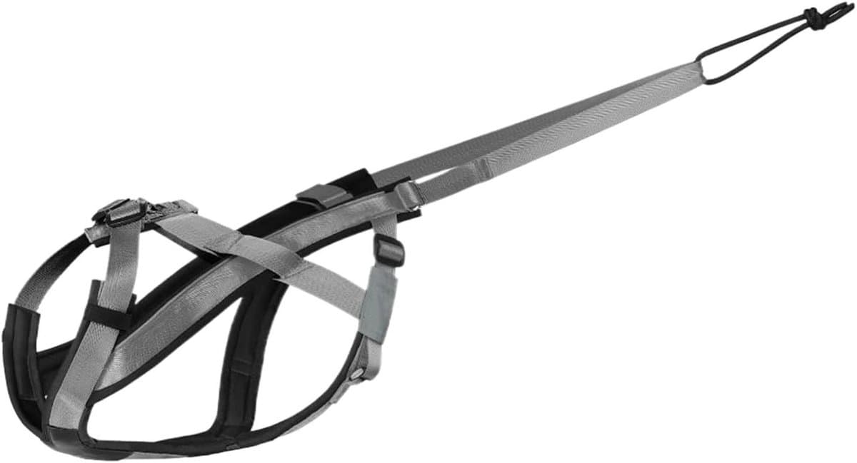 Hondenslee Harnas - Honden Tuigje - Sledehond Training - Reflecterend Veiligheid - Nek 40-55cm Borst 62-89cm - Grijs