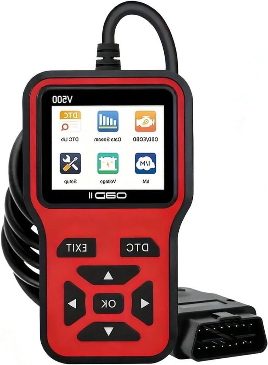 OBD2 Scanner Auto - Diagnostisch Gereedschap Codereader - Voertuigonderhoud Controleren - Live Data Monitoring - 1534 x 888 cm - Rood