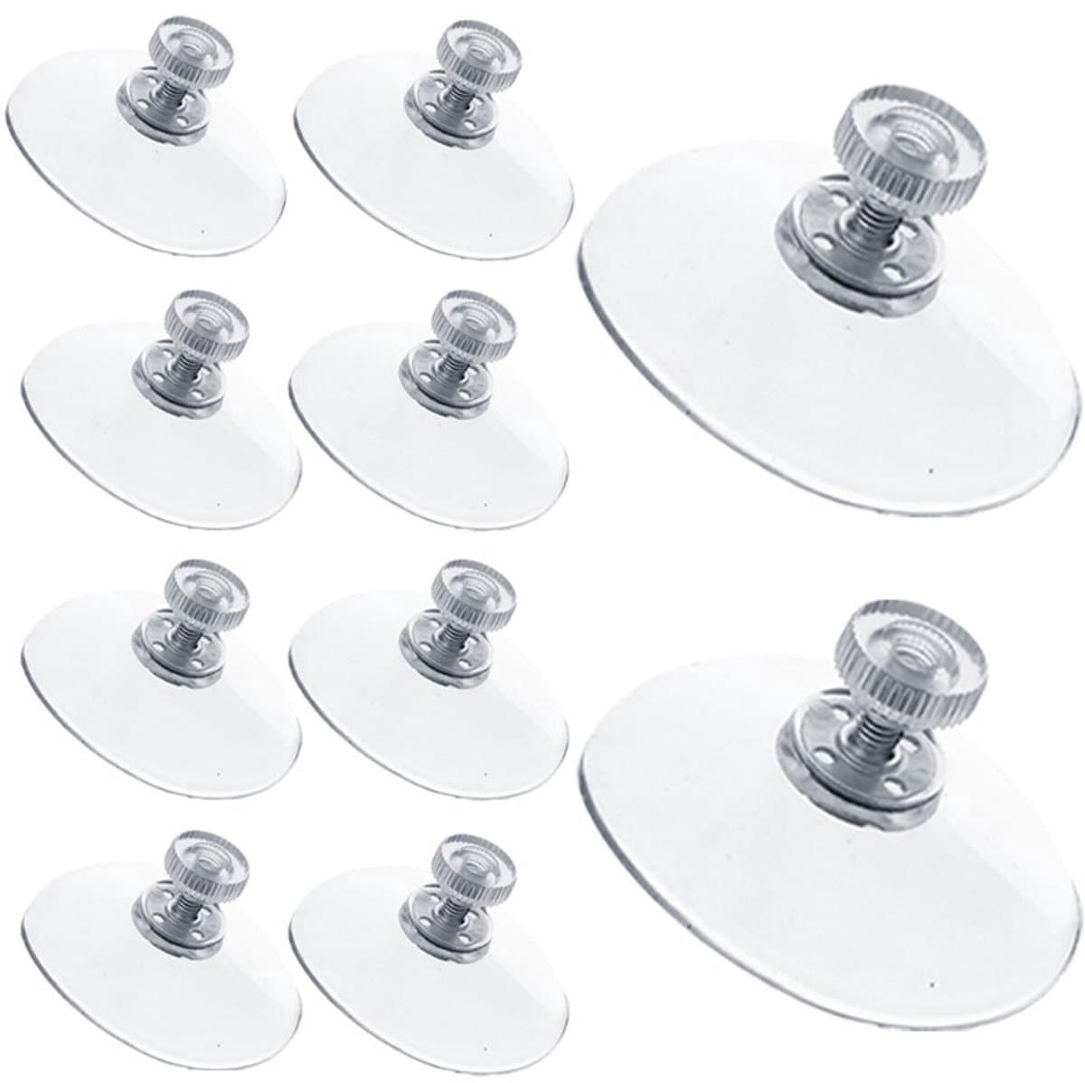 COOAU - Zuignap met schroefdraad - Transparante Zuignap 50mm - 10 Stuks - M4 x 10 mm