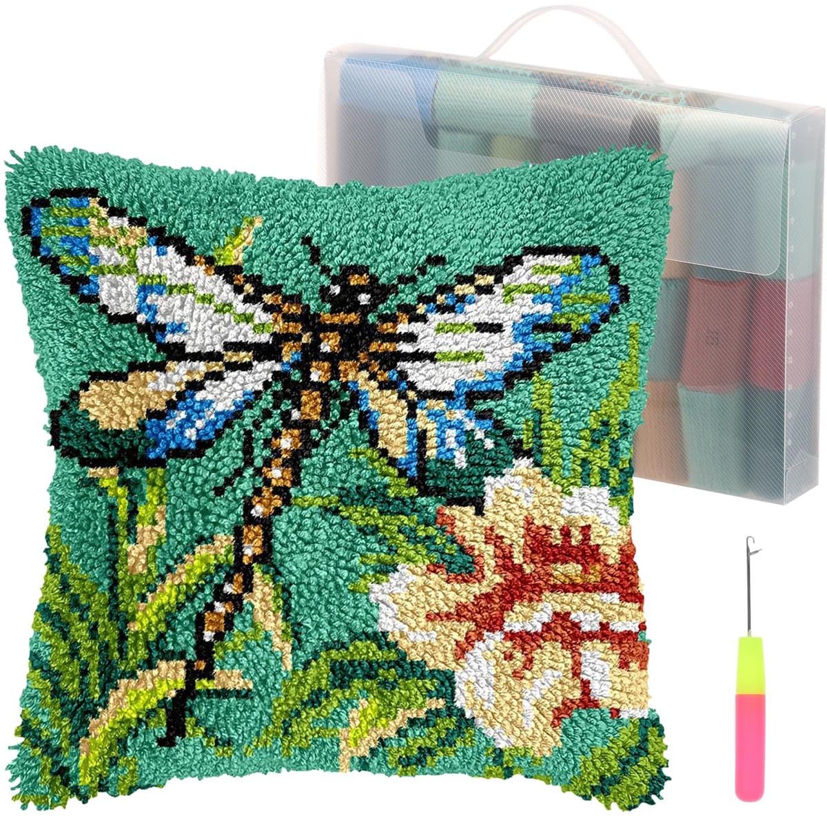 Omgoods - Bat Haak Kussen Set voor Kinderen en Beginners - DIY 43x43cm