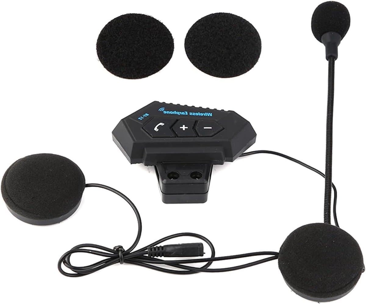 Helm Bluetooth Headset - Motorhelm Luidsprekers - Veilig Bellen - Hi-Fi Geluidskwaliteit - 1 Paar - Zwart