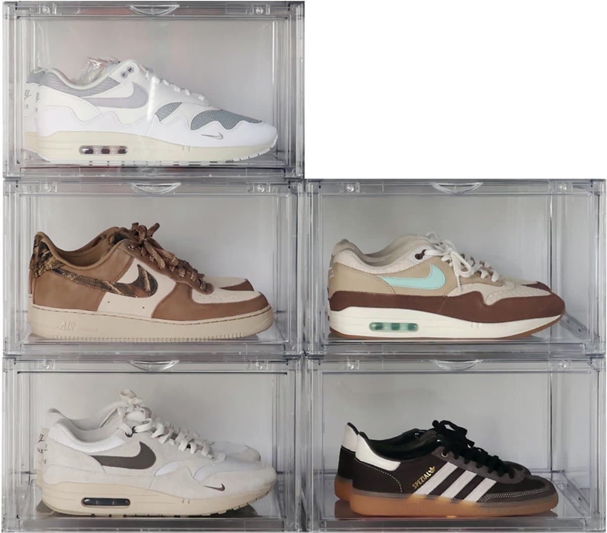 Sneakerstack® Sneakerbox Transparant – 5 stuks - Stapelbare Schoenenbox – Past tot schoenmaat 48 – Premium Opbergbox