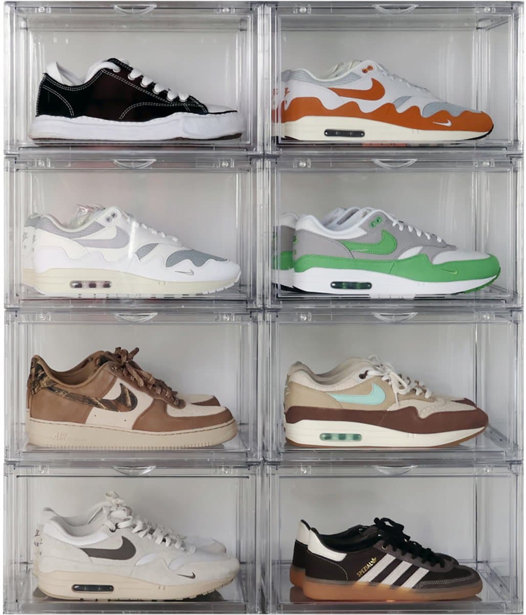 Sneakerstack® Sneakerbox Transparant – 8 stuks - Stapelbare Schoenenbox – Past tot schoenmaat 48 – Premium Opbergbox