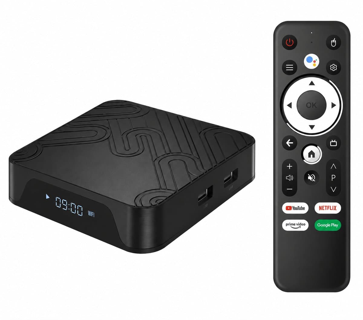 Tibagoods Mediaplayer - Android TV Box 4K HDR - Geschikt voor chromecast streaming - Mediabox - Tv Dongel - Streaming box met wifi - Creëer je SMART TV - Geschikt voor alle soorten streaming apps