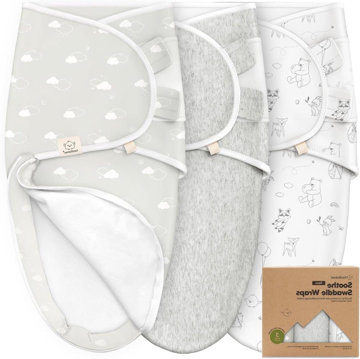 Baby inbakerzak - Wikkeldoek slaapzak - Rustige slaap - Hip-gezond gecertificeerd - 3-6 maanden - Blauw