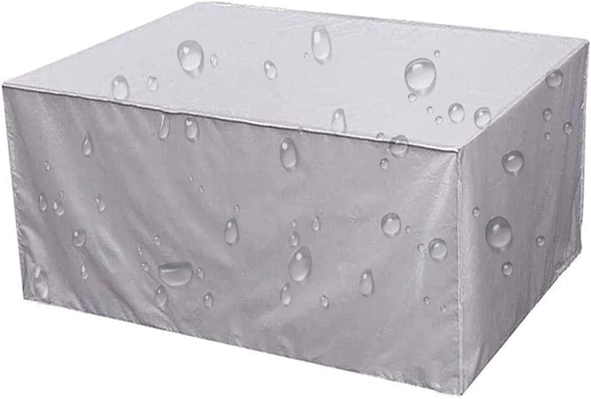 Tuinmeubelhoezen Waterdicht - Patio Tafelhoes - Meubels Beschermen - Heavy Duty Oxford Stof - 275x215x70cm - Zilver