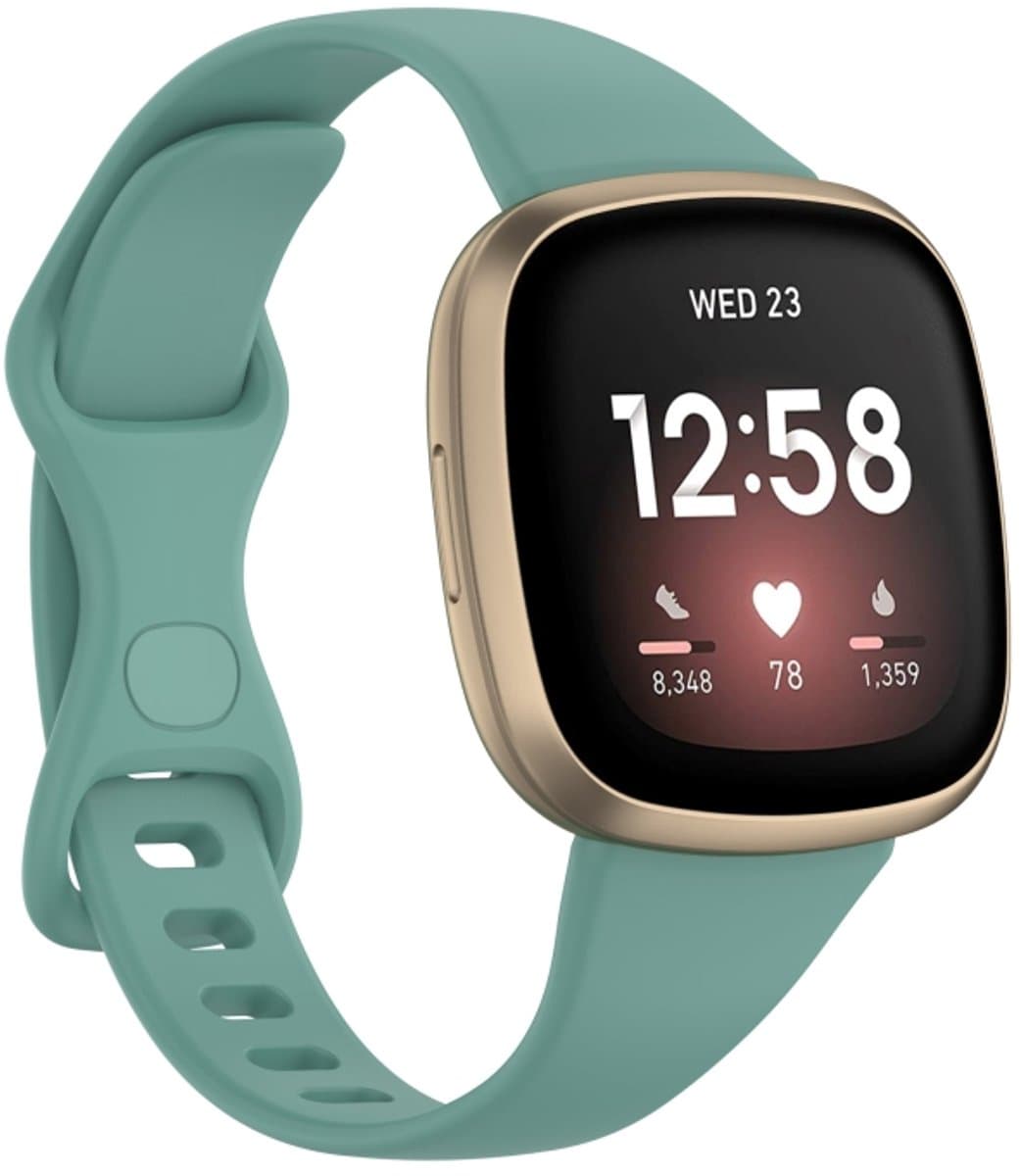 Voor Fitbit Versa 4 / Versa 3 / Sense Universele TPU-horlogeband, maat: L (dennennaald groen)