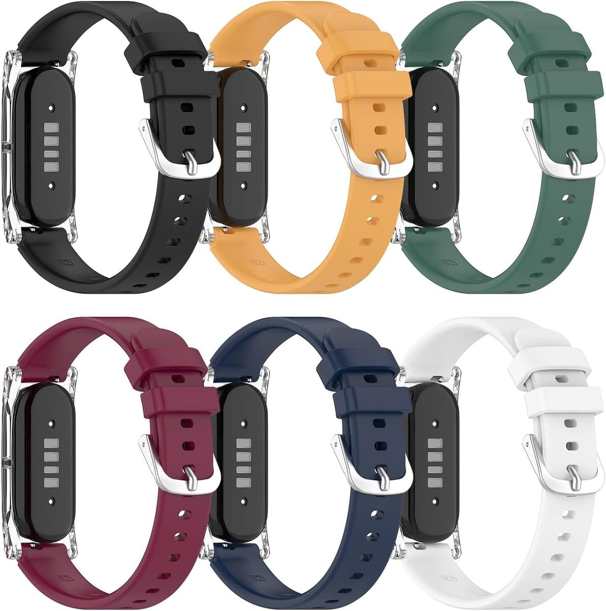 Horlogeband - Polsband Armband - Fitness Tracker - Zacht Siliconen Materiaal - 12 mm - Zwart