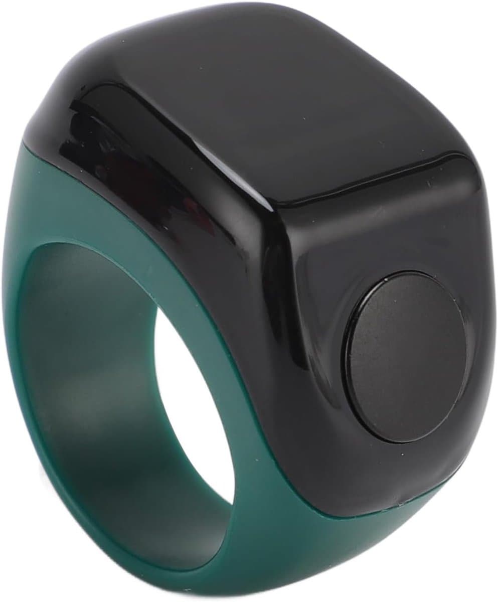 Slimme Bluetooth Ring - Fitness Tracker - Gebeden Tellen - Touch Control Display - Verstelbare Maten - Groen
