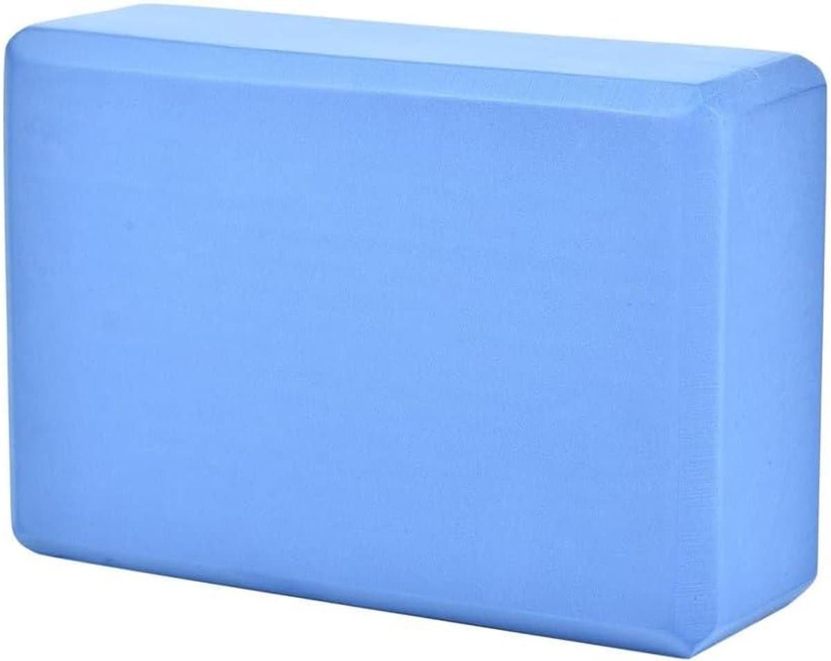 Yogablok Schuim - Trainingssteen - Flexibiliteit Opbouwen - Antislip Oppervlak - 23 x 15 x 8 cm - Blauw