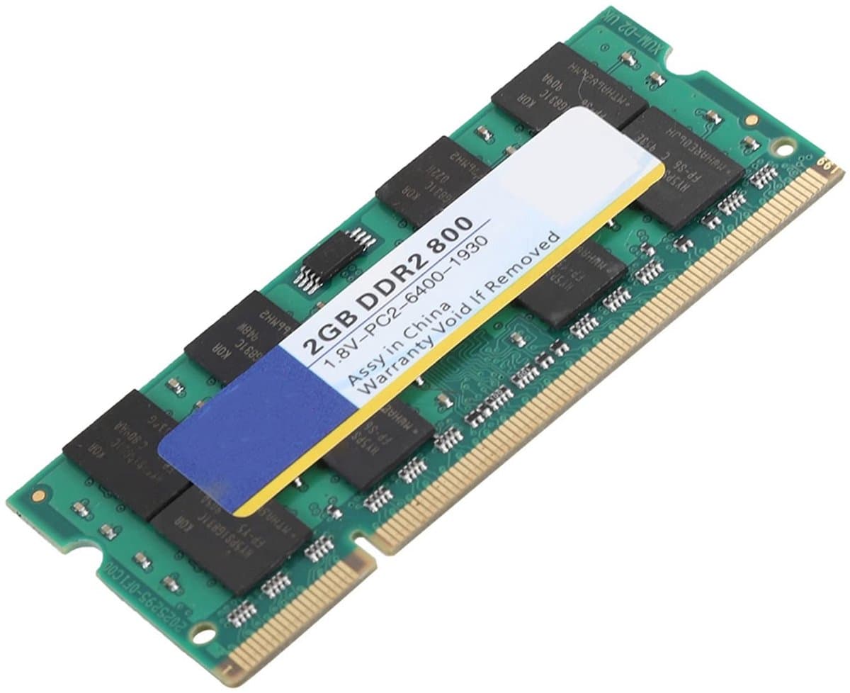 Dailygoods- DDR RAM 2G 800Mhz - 200Pin - Compatibel voor Laptop - PC-6400 - Stabiele Prestaties - 1.8V - Geheugenmodule