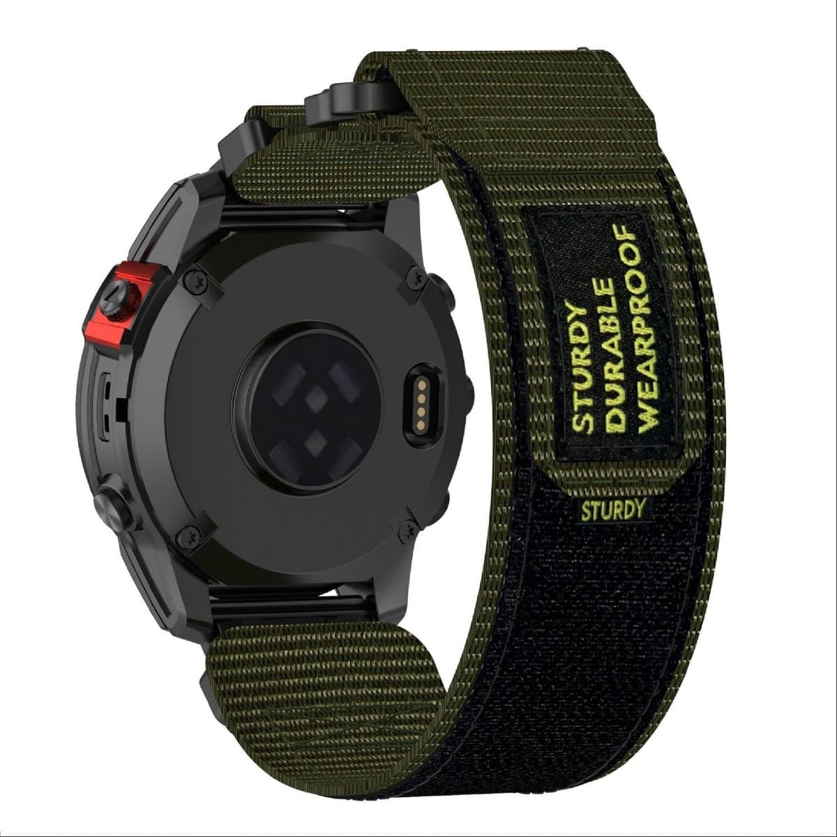 Dailygoods - Ademend Gevlochten Nylon Armband voor Garmin Instinct 3 45 mm/E 45 mm