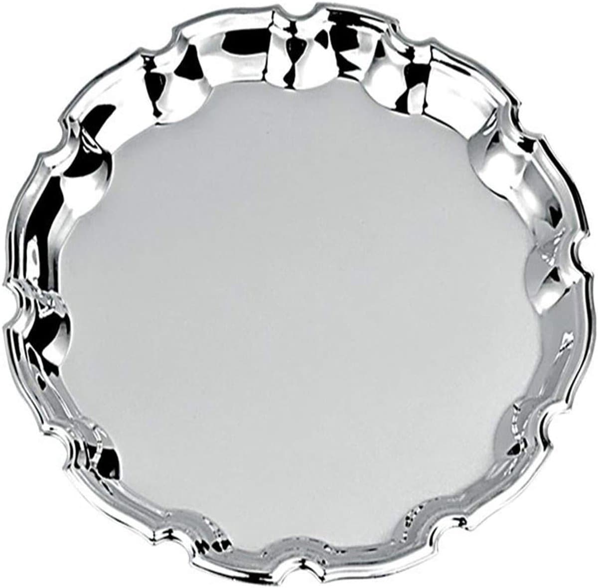Silver plate 31 cm with elaborate designs silver plated premium silver plated - ShopVlot