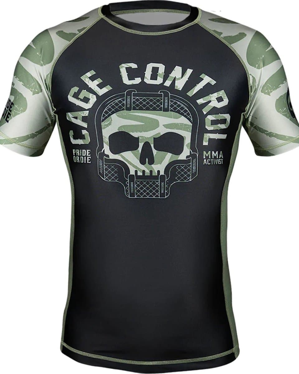 PRIDE or DieE Rash Guard CAGE CONTROL Zwart - L