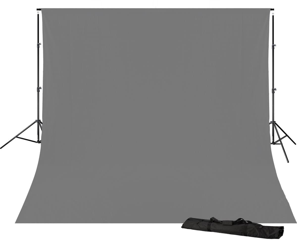 Bresser Achtergrond Systeem - BR-D23 - Incl. 3 x 6 m Doek - Grijs