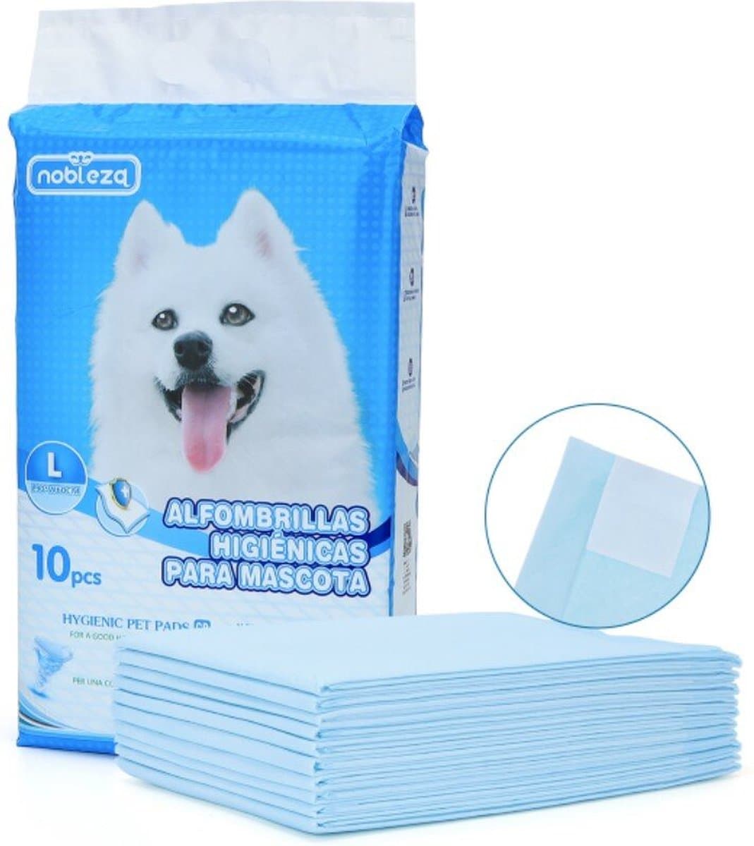 Nobleza Training pads - Puppy training pads - Met plakstrip - Plasdoeken voor huisdier - Puppy training pads - 60 x 90 cm - 10 stuks