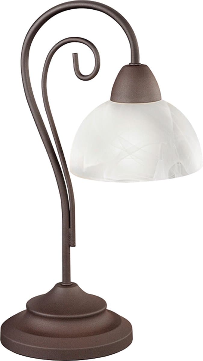 LED Tafellamp - Tafelverlichting - Torna Kantra - E14 Fitting - Rond - Roestkleur - Aluminium