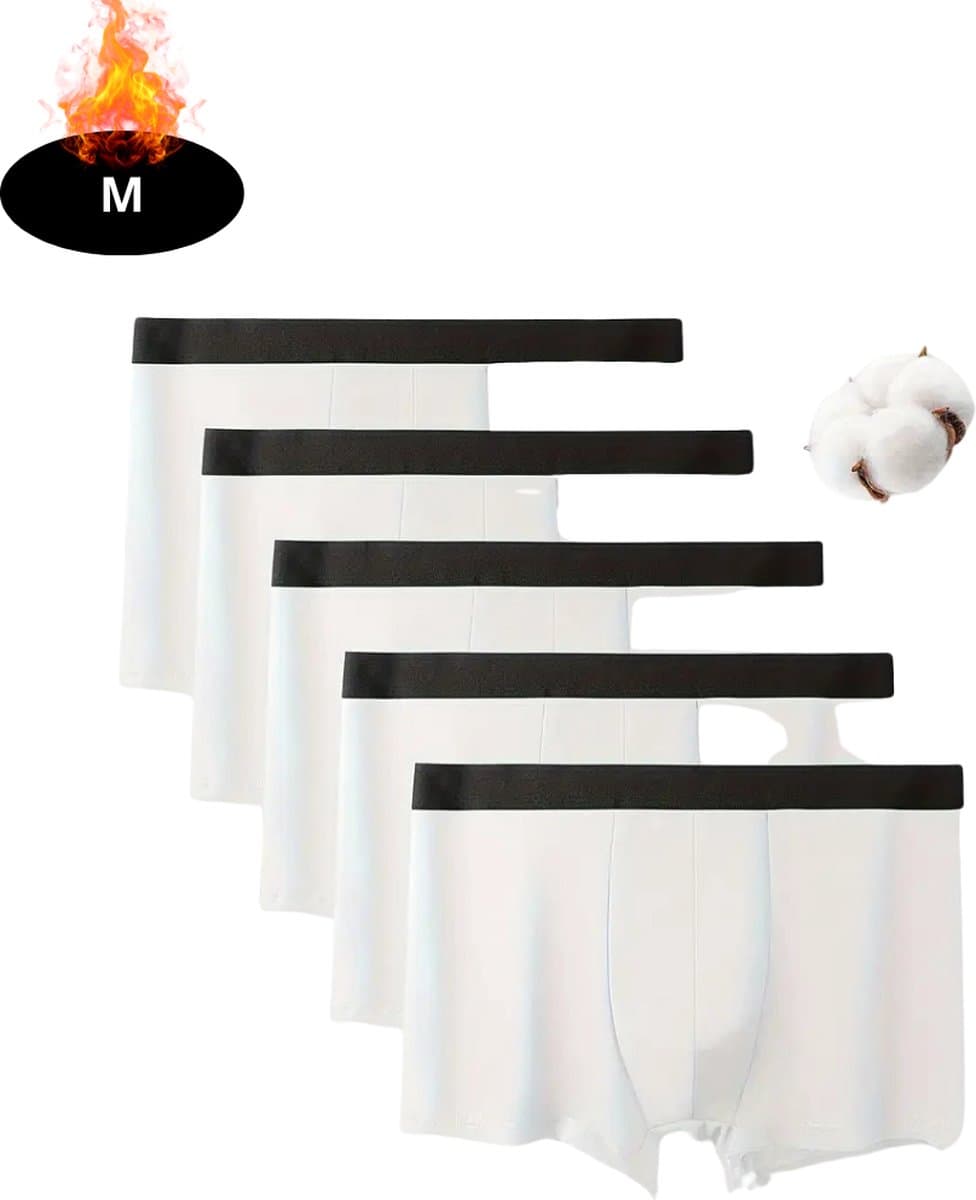 Nivard Onderbroeken Heren - Boxershort - Ondergoed - Boxer - Underwear - Mannen - 5 Pack - Wit - M