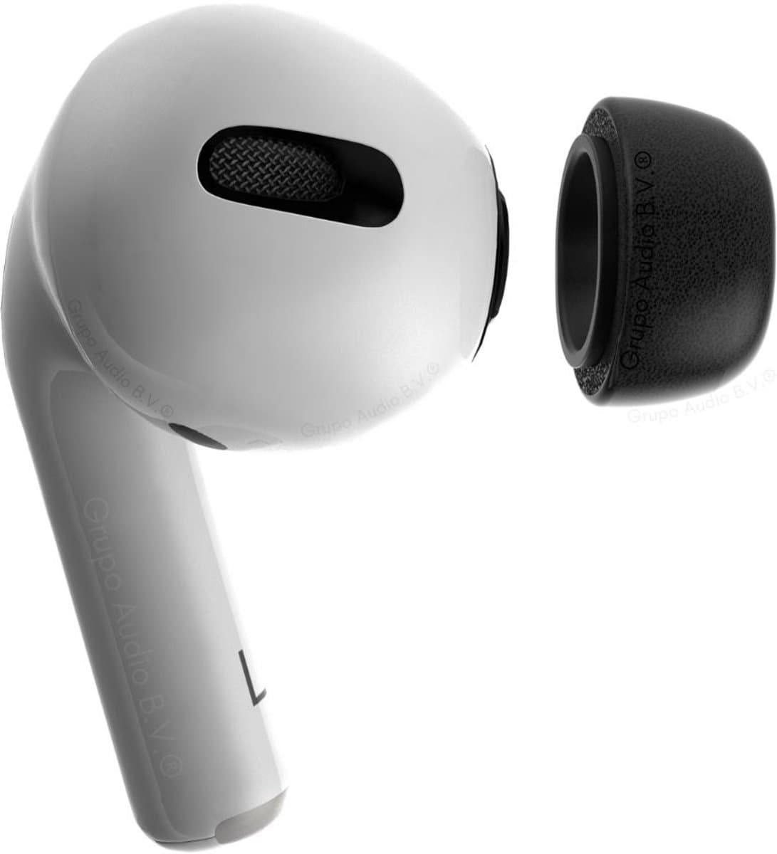 Foam eartips geschikt voor Airpods Pro (2) - zwart - 6× Small - zachte memory foam opzet oortjes - foamigo®