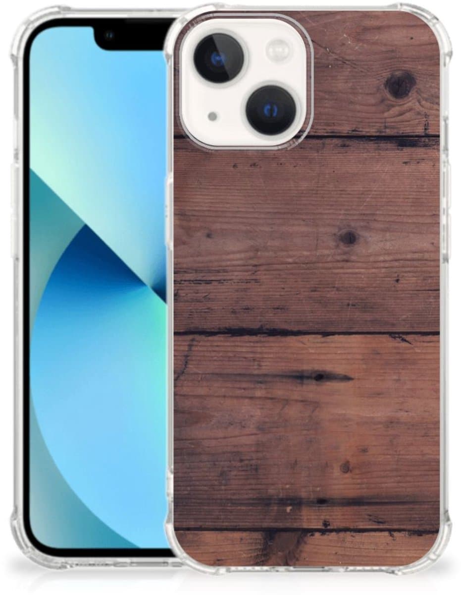 iPhone 13 mini Stevig Telefoonhoesje Old Wood