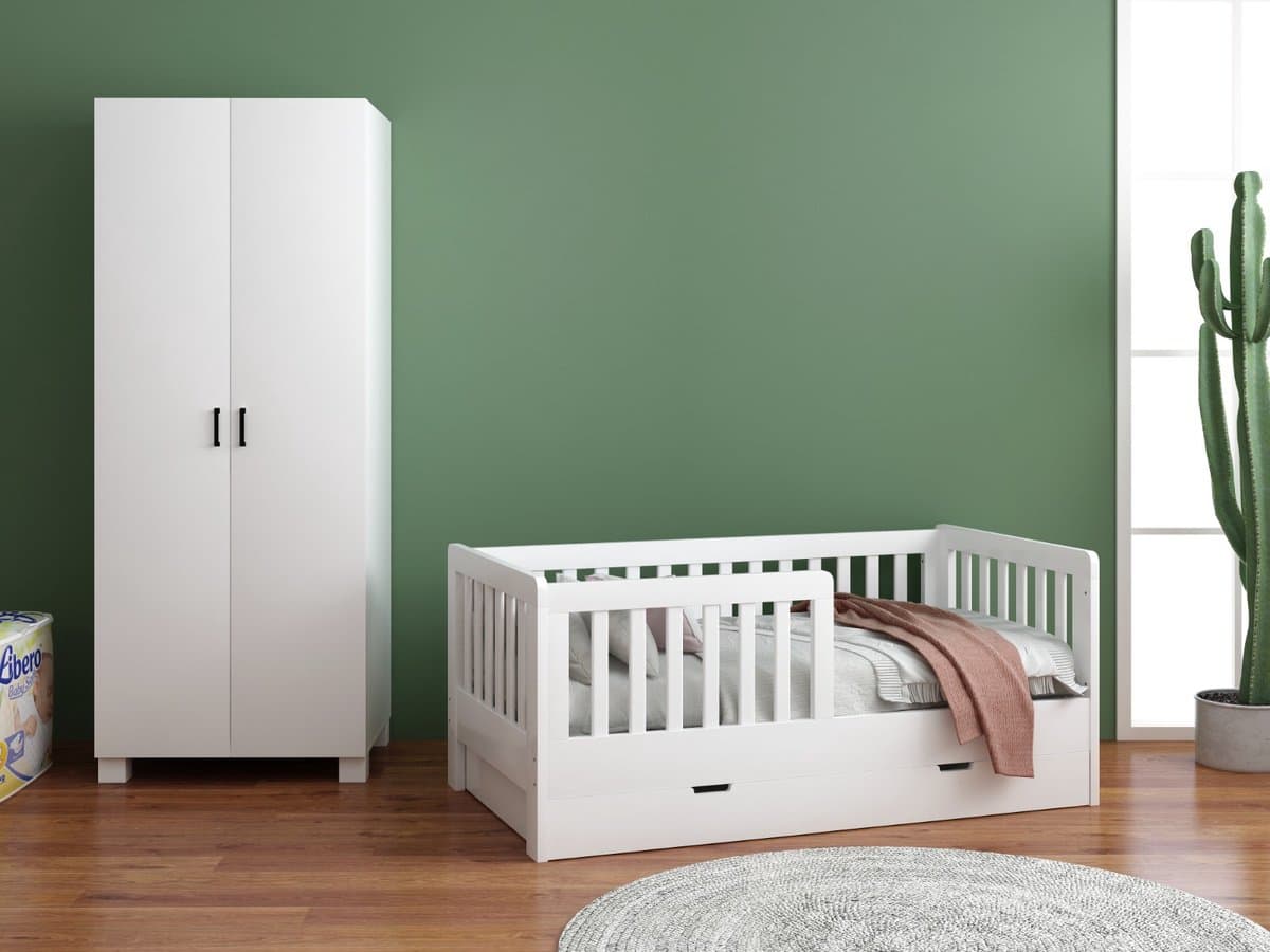 Born Lucky Peuterkamer Met Lade Joan Wit met Mila Kledingkast