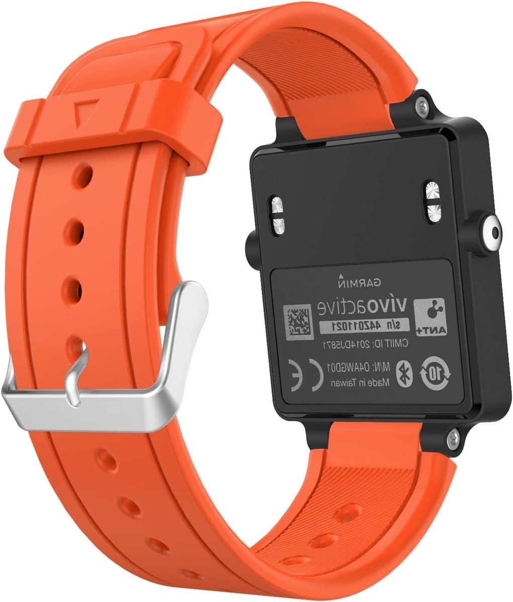 Vivoactive Watch Band Soft Silicone Replacement Fitness Bands Wristbands with Metal Clasps for Garmin Vivoactive/Vivoactive Acetate Sports GPS Smart Watch