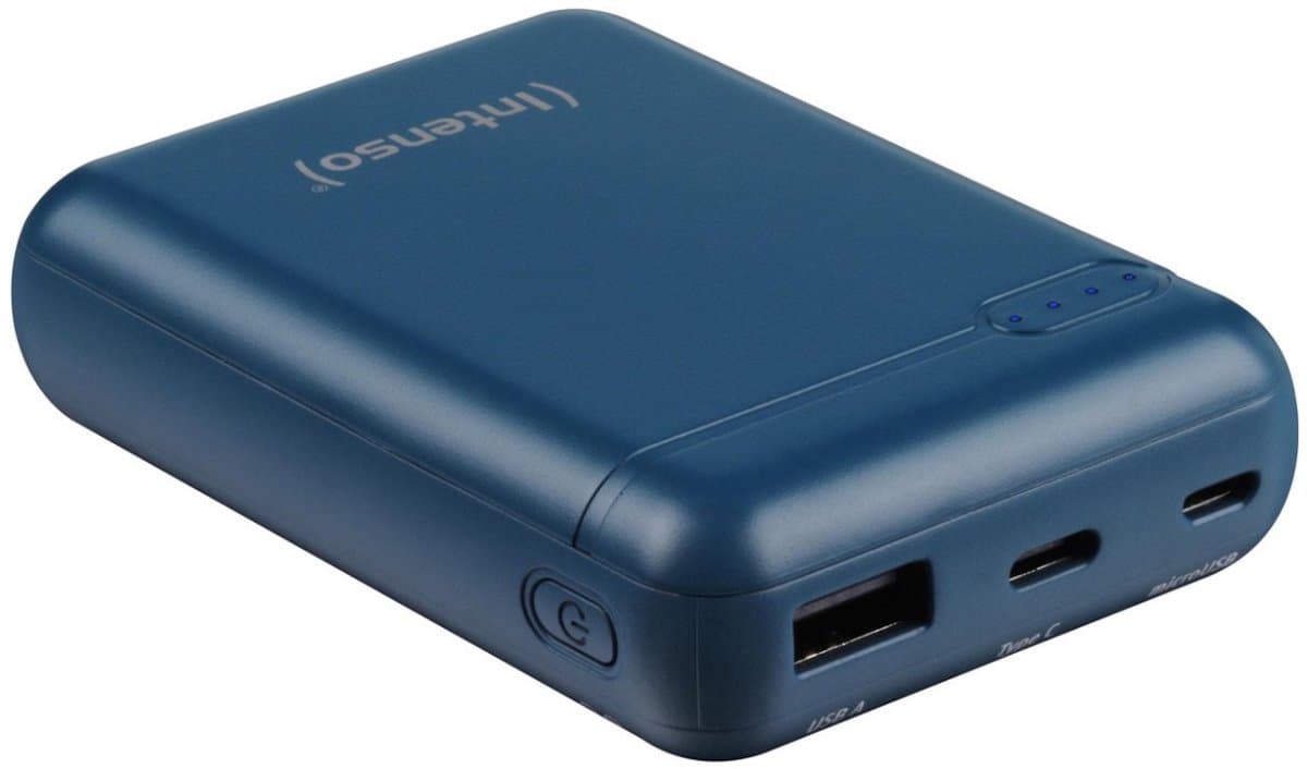 (Intenso) Powerbank XS10000 - 10.000mAh - Li-polymer - USB-A en USB-C - Petrol (7313537)